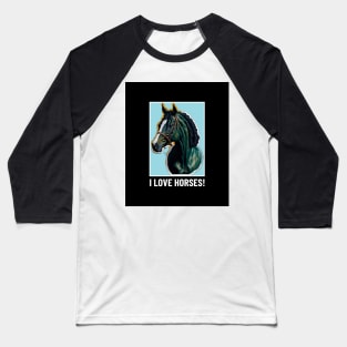 Horse Lover Art Baseball T-Shirt